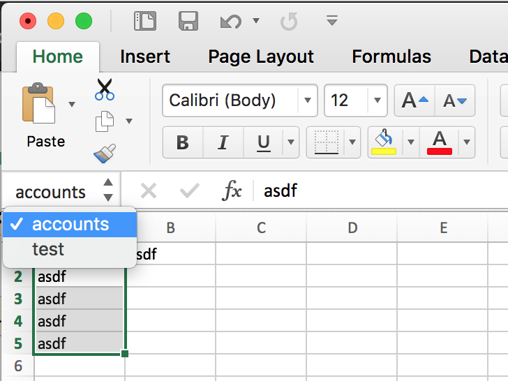 how to open name manager in excel for mac